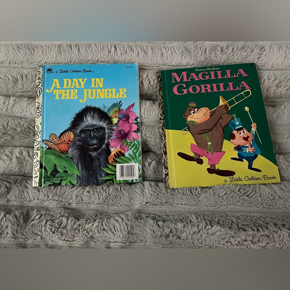 Bundle of 2 Gorilla Themed A Little Golden Books